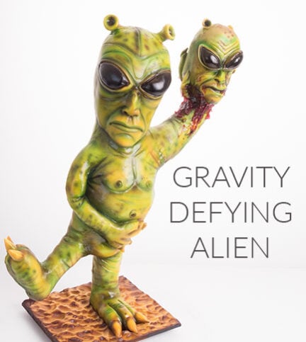 Gravity defying alien quickbite