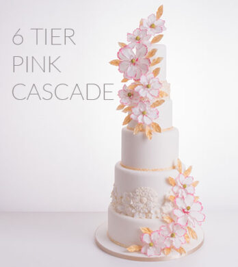 pink cascade cake tutorial