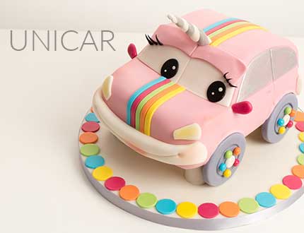 unicorn cake tutorial - cars - disney ike car cake tutorial