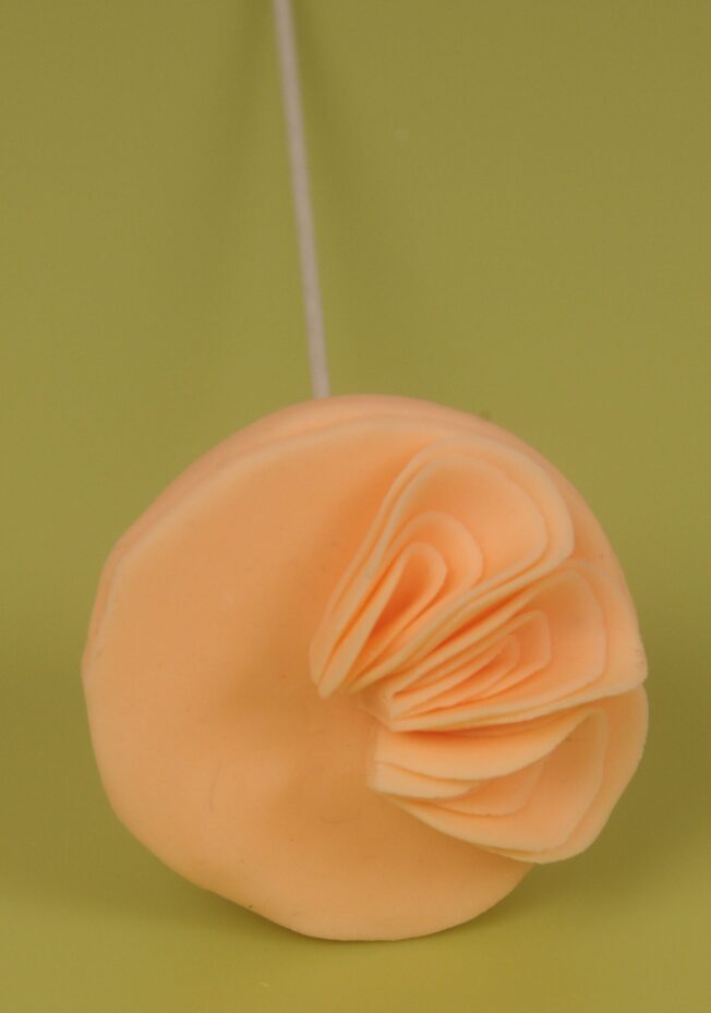 peach trellis cake