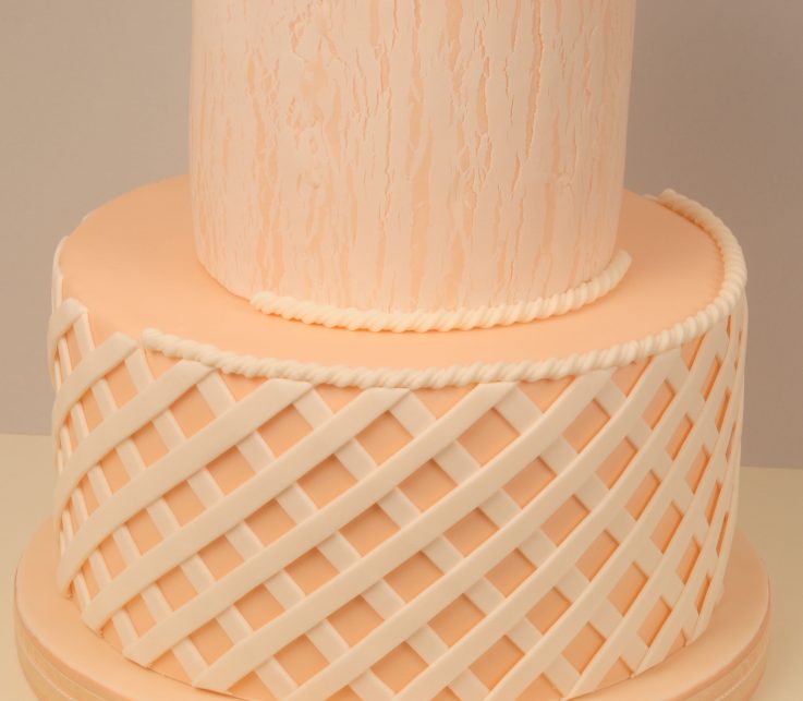 peach trellis cake tutotial - free - cakeflix