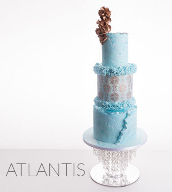 atlantis - sea blue wedding cake tutorial
