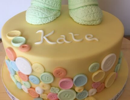 baby shower little shoes cake