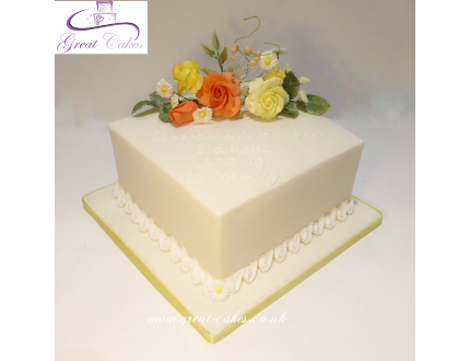 flower white cake