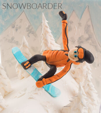 how to make a snowboarder cake