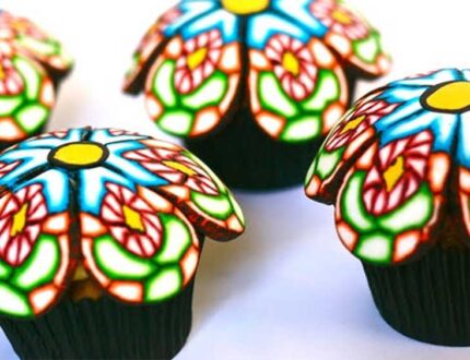 rangoli cupcakes - colourful cupcake tutorials