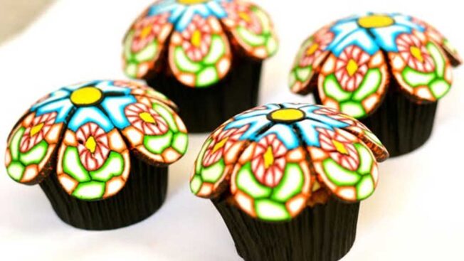 rangoli cupcakes
