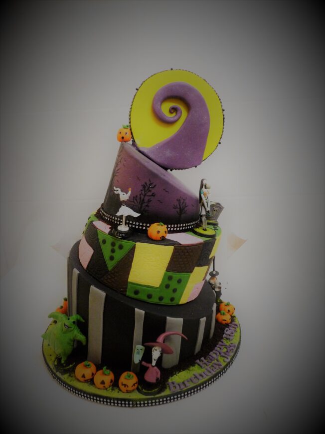 halloween nightmare before christmas cake
