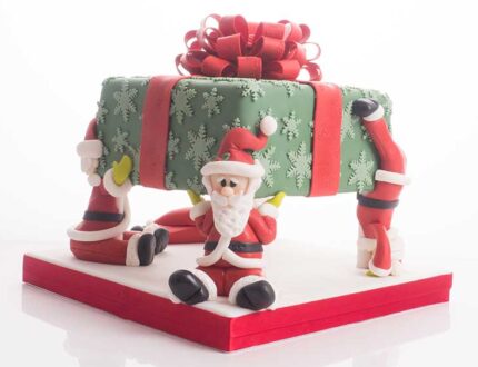 santa christmas cake tutorial - traditional christmas cake with a twist