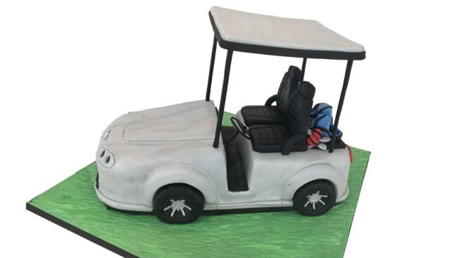 aston martin golf cart cake tutorial