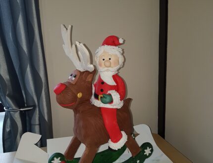 santa cake - rockin rudolph