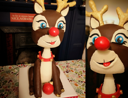 rudolph red nose reindeer cake = cake of the month