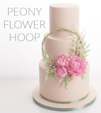 peony flower hoop