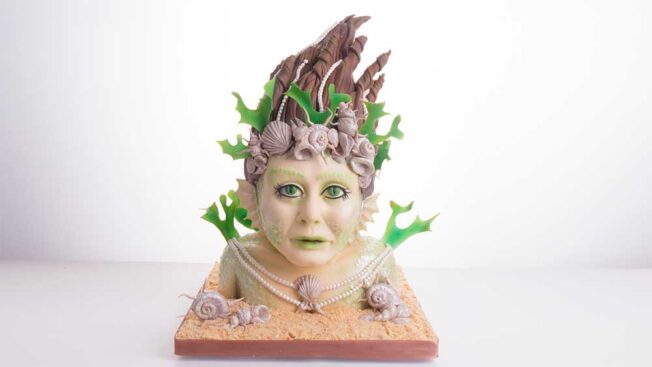 mermaid cake sculpture