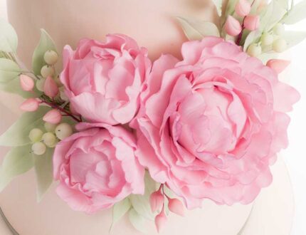 peony flower hoop - sugarflower tutorial - cakeflix