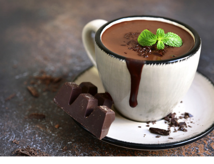 hot chocolate recipes - mint
