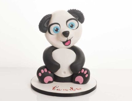 3d panda cake tutorial - filmed live for CakeFlix TV