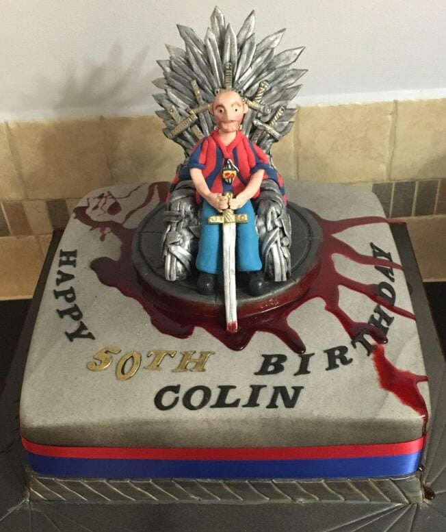 football themed game of thrones cake