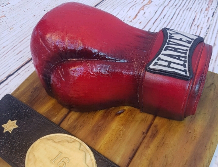 boxing glove cake