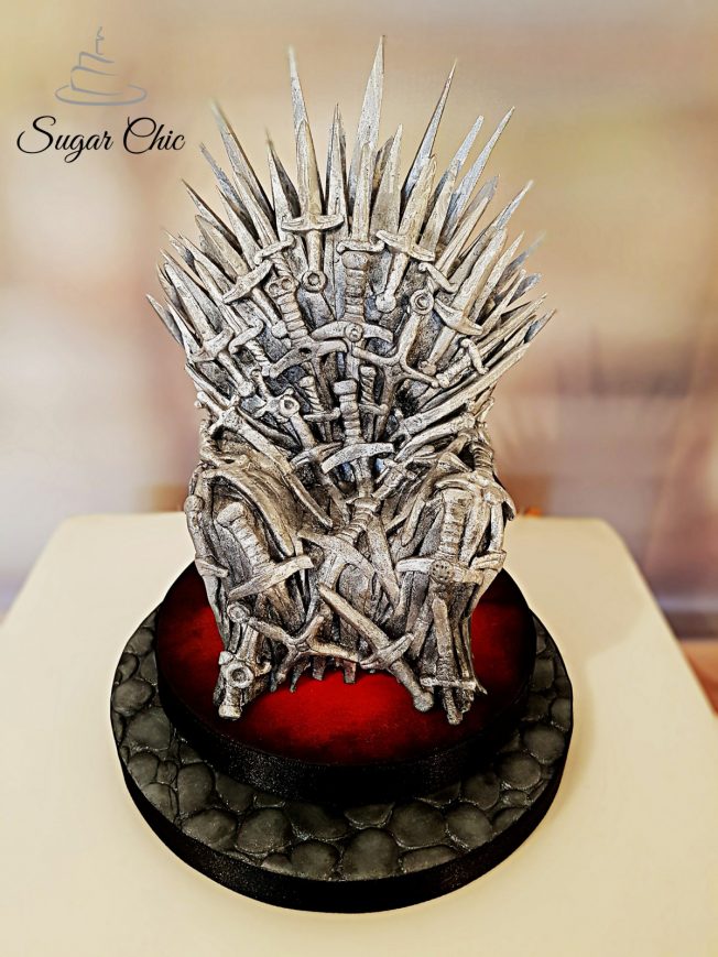 game of thrones - iron throne cake