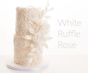 white ruffle rose cake tutorial - CakeFlix