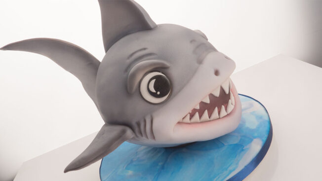 how to make a baby shark cake