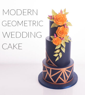 modern geometric cake tutorial