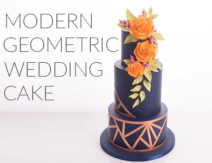 Natalie Porter - Geometric Wedding Cake Tutorial - CakeFlix