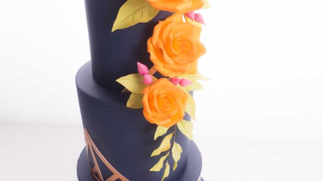 geometric wedding cake tutorial - CakeFlix