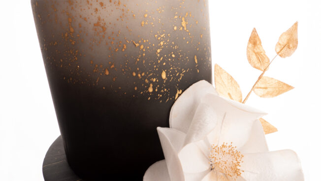 Black n Gold Wedding Cake