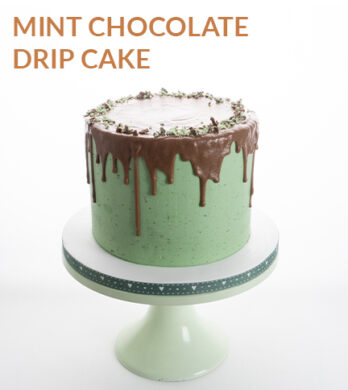 mint chocolate drip cake