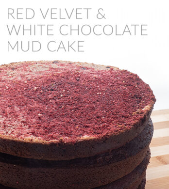 red velvet and chocolate mud cake