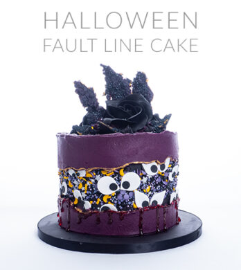 Halloween fault line cake