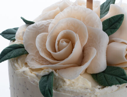 naked buttercream wedding cake
