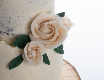 naked buttercream wedding cake