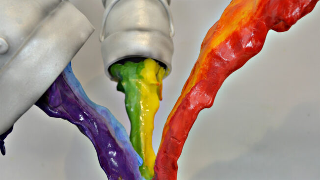 pouring paints
