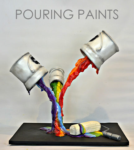 Pouring Rainbow Paints – Bite Sized