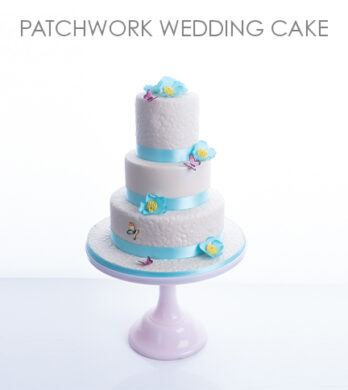 patchwork wedding cake