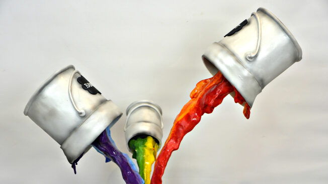 pouring paints