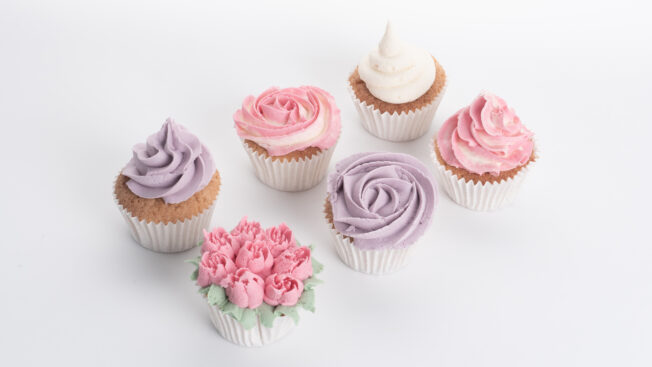 Piped cupcakes