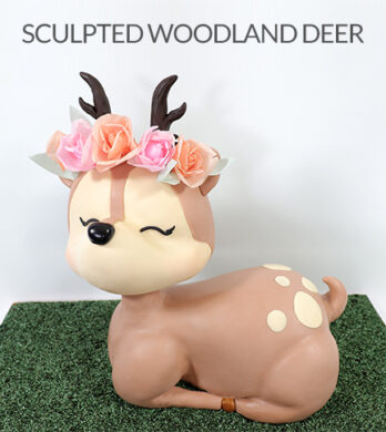 sculpted woodland deer