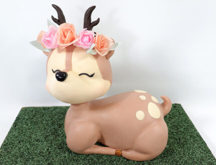 sculpted woodland deer