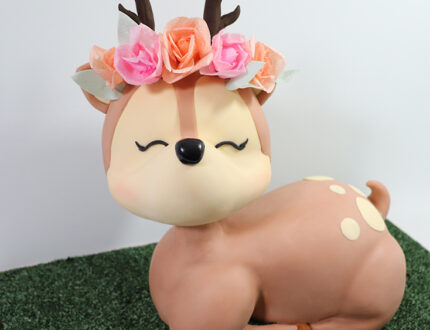 sculpted woodland deer