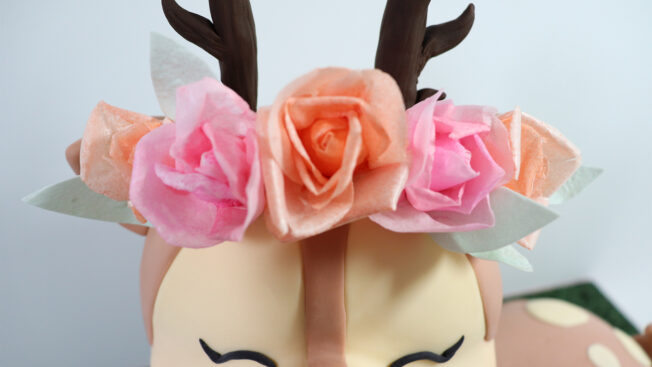 sculpted woodland deer