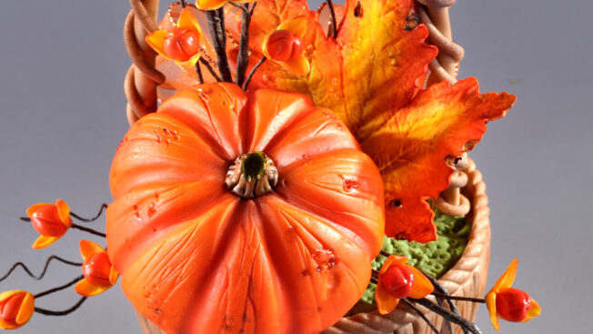 autumn basket pumpkin