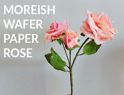 Moreish Wafer Paper Rose Sugar Flower