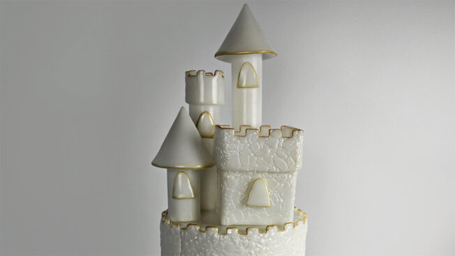 isomalt castle top tier towers