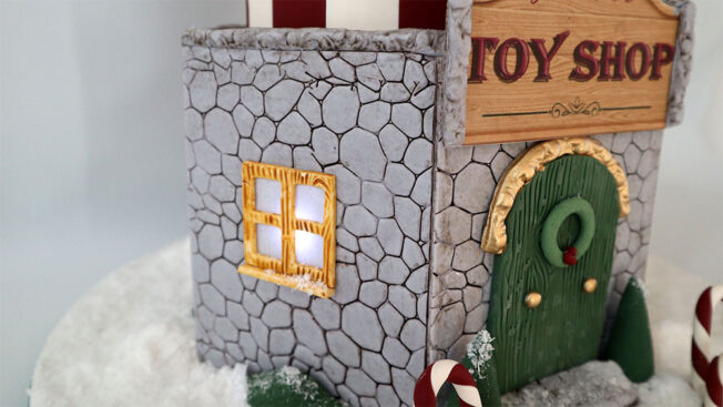 Christmas carousel window and wall