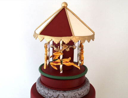 Christmas carousel top tier