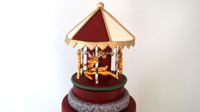 Christmas carousel top tier